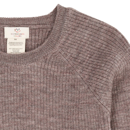 Knitted Sweater - Merino Classic Rib Knit - Merino Wool - Natural Melange - Copenhagen Colors